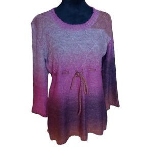 Art and Soul Women's Size Large Wool Blend Ombre Long Sweater